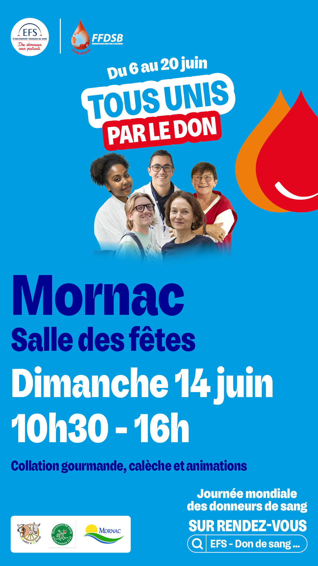 Ce dimanche 14 juin, à Mornac, Journée mondiale des donneurs de sang : célébrons un engagement qui sauve des vies ! episode artwork