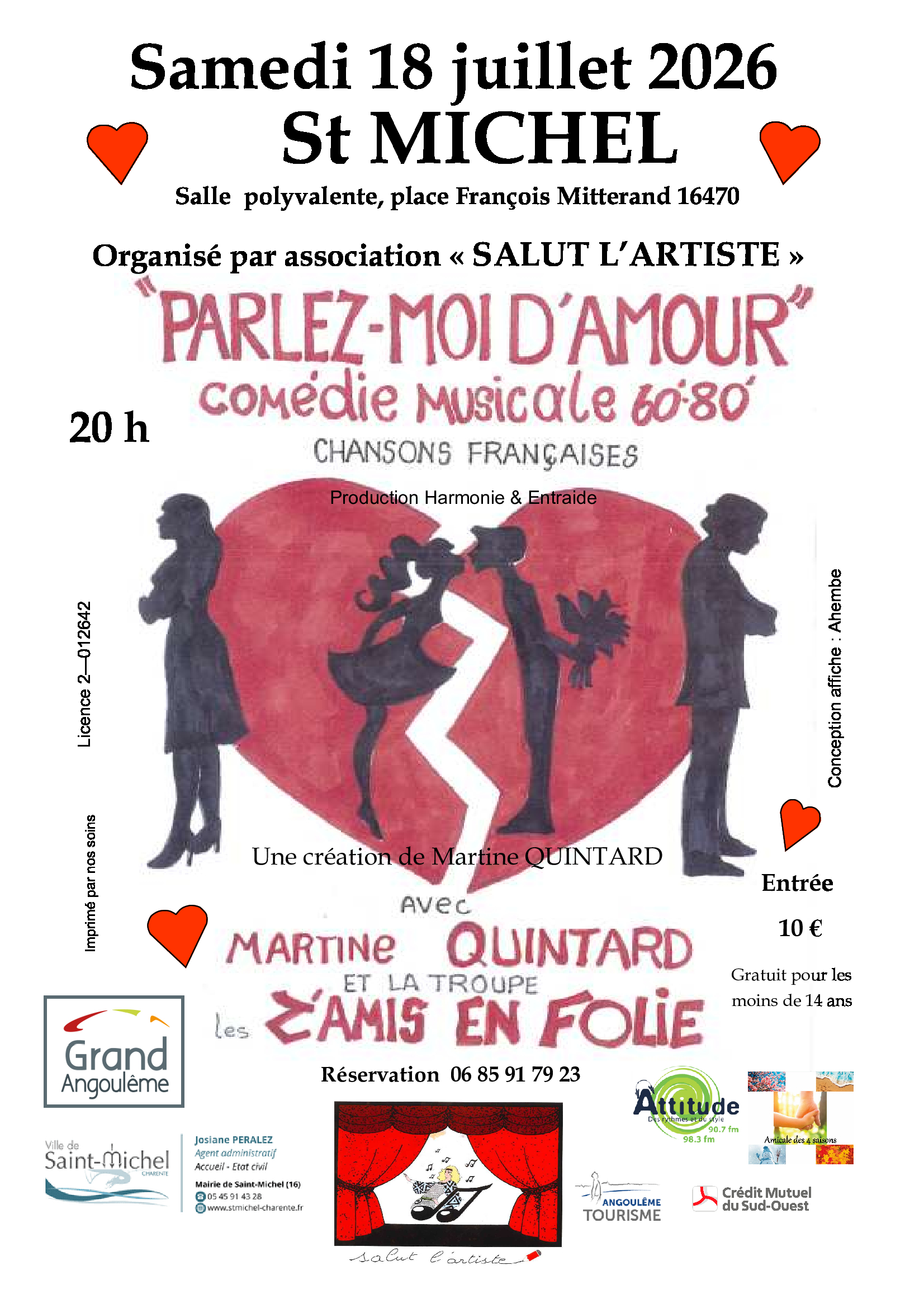 SALUT L’ARTISTE et l’Amicale Les 4 saisons en partenariat avec la ville de Saint Michel présentent  » Parlez-moi d’amour » episode artwork